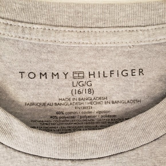 Tommy Hilfiger Tee Vintage SPELLOUT T Shirt Unisex Size Large 16-18 - Picture 4 of 8
